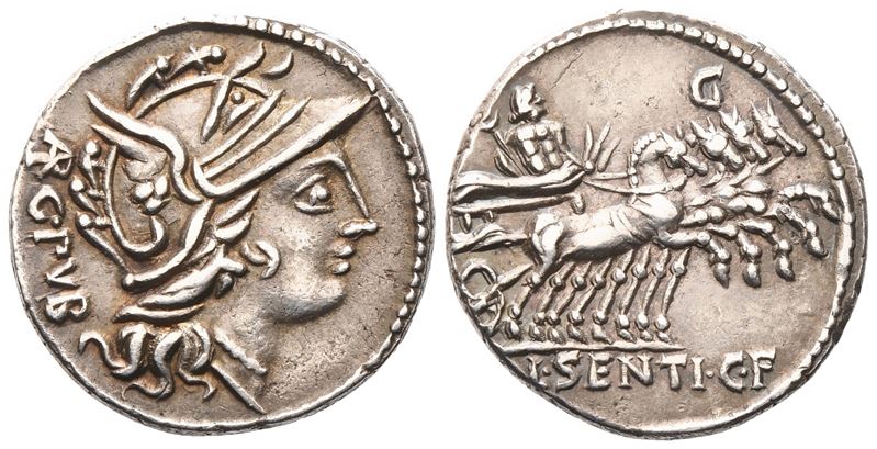 L. Sentius, Denarius, 101 BC; AR (3,93 g; 20 mm; 11 h)