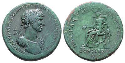 Hadrian (117-138). Æ Sestertius (35mm, 24.97g).