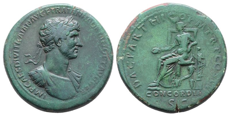 Hadrian (117-138). Æ Sestertius (35mm, 24.97g).