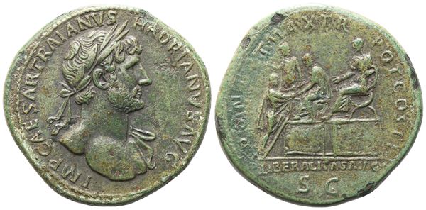 Hadrian (117-138), Sestertius, Rome, 118;  Æ (25,87 g; 34,6 mm; 6 h)