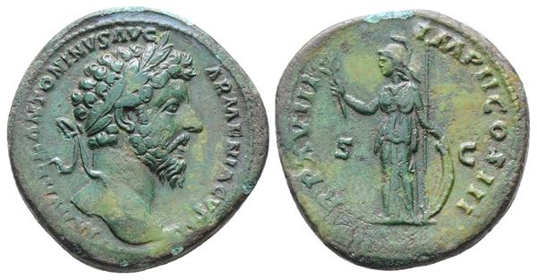 Marcus Aurelius (161-180). Æ Sestertius (32mm, 25.51g).