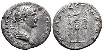 Trajan (98-117). Arabia, Bostra(?). Ar Tridrachm
