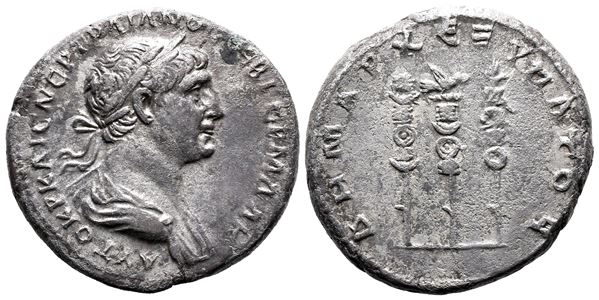 Trajan (98-117). Arabia, Bostra(?). AR Tridrachm 