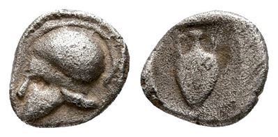 Asia Minor, Uncertain (perhaps Neandria in Troas?), C. 450 Bc. Ar Hemiobol (7 MM, 0.34 G).