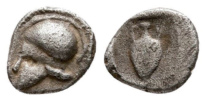 Asia Minor, Uncertain (perhaps Neandria in Troas?), C. 450 Bc. Ar Hemiobol (7 MM, 0.34 G).