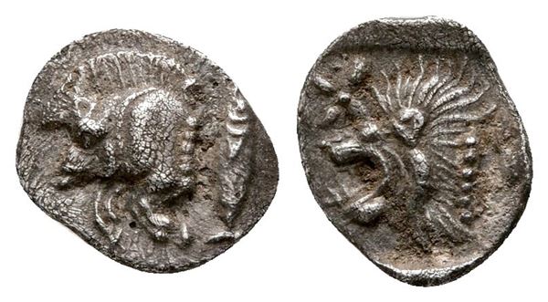 Mysia, Kyzikos, c. 450-400 BC. AR Hemiobol (9 mm, 0.37 g).