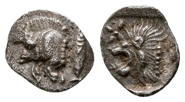 Mysia, Kyzikos, c. 450-400 BC. AR Hemiobol (9 mm, 0.37 g).  - Auction Greek, Roman and Byzantine Coins	 - Bertolami Fine Art - Prague