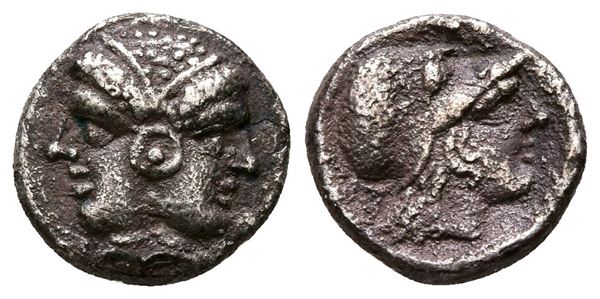 Mysia, Lampsakos, 4th-3rd centuries BC. AR Diobol (11 mm, 1.25 g).
