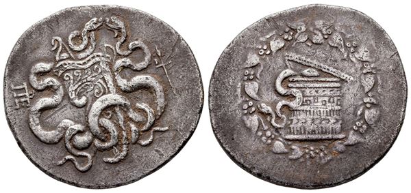 Mysia, Pergamon, c. 166-67 BC. AR Cistophoric Tetradrachm (29 mm, 12.07 g).