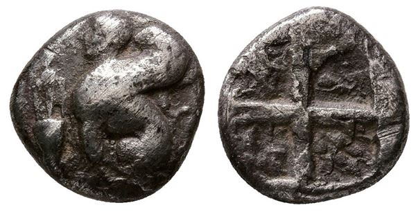 Islands of Ionia, Chios, c. 400-380 BC. AR Hemidrachm (11 mm, 1.66 g).