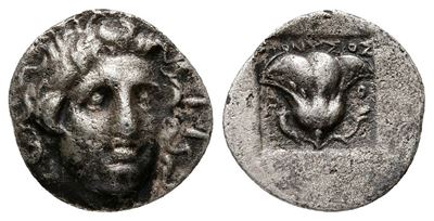 Islands Of Caria, Rhodos. Rhodes, C. 170-150 Bc. Ar Hemidrachm (12 MM, 1.19 G).