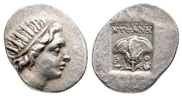Islands of Caria, Rhodos. Rhodes, c. 88-84 BC. AR Drachm (16 mm, 2.02 g).