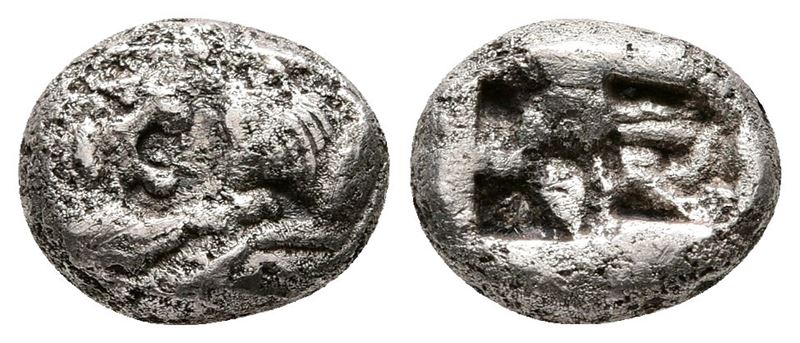 Kings Of Lydia, Kroisos, C. 564/53-550/39 Bc. Ar Sixth Stater (10 MM, 1.64 G).