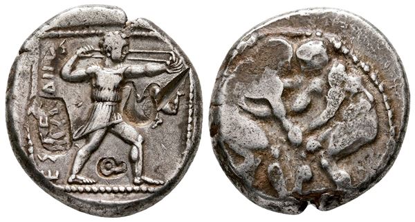 Pamphylia, Aspendos, c. 400-380 BC. AR Stater (23 mm, 10.86 g).