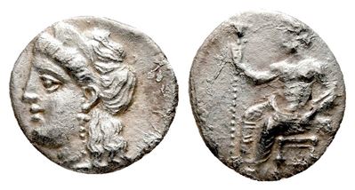 Cilicia, Nagidos, C. 400-385/4 Bc. Ar Obol (10 MM, 0.57 G).