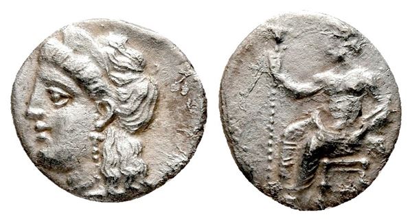 Cilicia, Nagidos, c. 400-385/4 BC. AR Obol (10 mm, 0.57 g).  - Auction Greek, Roman and Byzantine Coins	 - Bertolami Fine Art - Prague