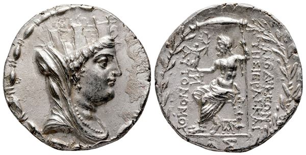 Seleukis and Pieria, Laodicea ad Mare, 78/7-17/6 BC. AR Tetradrachm (28 mm, 15.06 g).