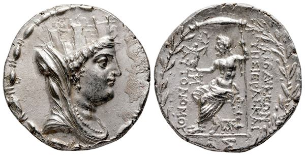 Seleukis and Pieria, Laodicea ad Mare, 78/7-17/6 BC. AR Tetradrachm (28 mm, 15.06 g).  - Auction Greek, Roman and Byzantine Coins	 - Bertolami Fine Art - Prague