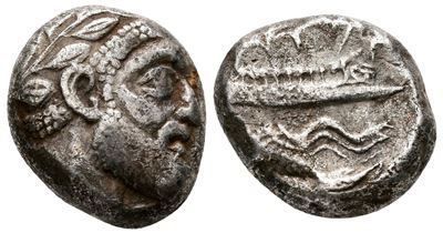 Phoenicia, Arados. Uncertain King, C. 420-400 Bc. Ar Shekel (17 MM, 10.13h).