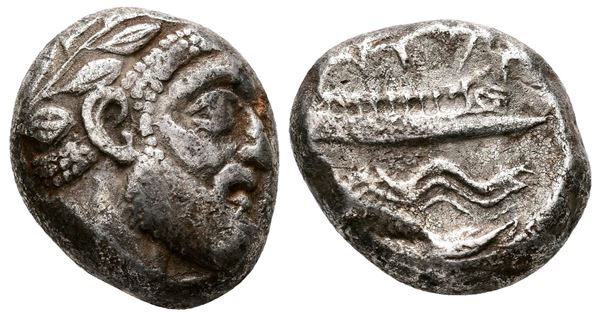 Phoenicia, Arados. Uncertain king, c. 420-400 BC. AR Shekel (17 mm, 10.13h).