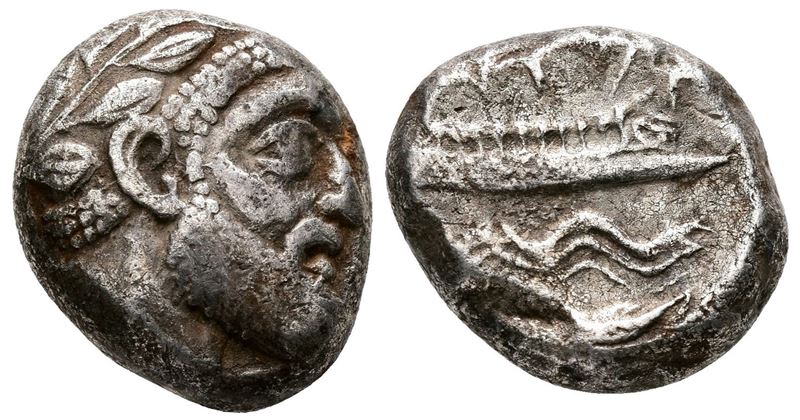 Phoenicia, Arados. Uncertain King, C. 420-400 Bc. Ar Shekel (17 MM, 10.13h).