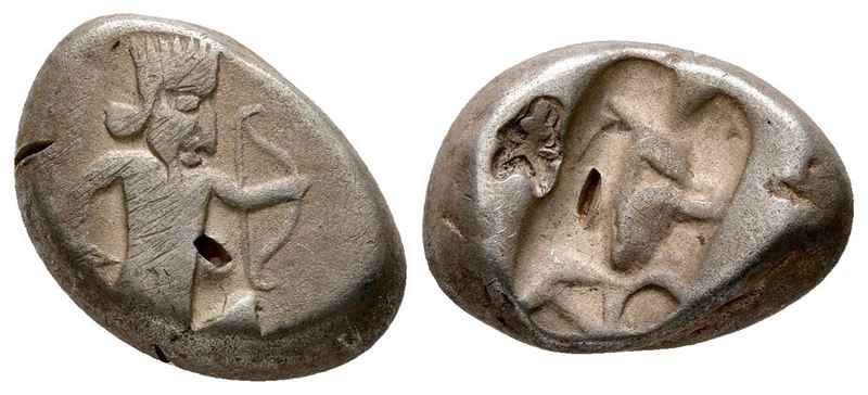 Achaemenid Kings Of Persia, C. 420-375 Bc. Ar Siglos (13 MM, 5.43 G).