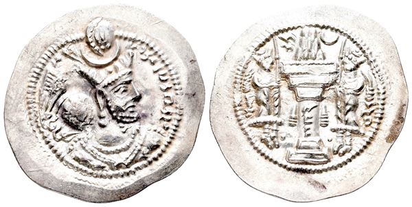 Sasanian Kings, Vahrām (Bahram) V (420-438). AR Drachm (30 mm, 4.16 g).