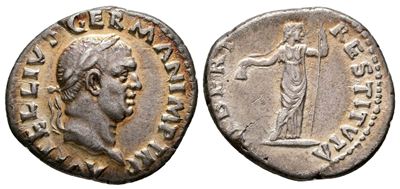 Vitellius (ad 69). Ar Denarius (18 MM, 2.88 G).