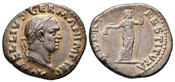 Vitellius (AD 69). AR Denarius (18 mm, 2.88 g).