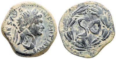 Domitian (81-96). Seleucis And Pieria, Antioch. Æ As (29 MM, 13.18 G).