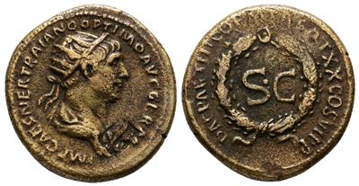 Trajan (98-117). Æ Dupondius (24 MM, 8.44 G).