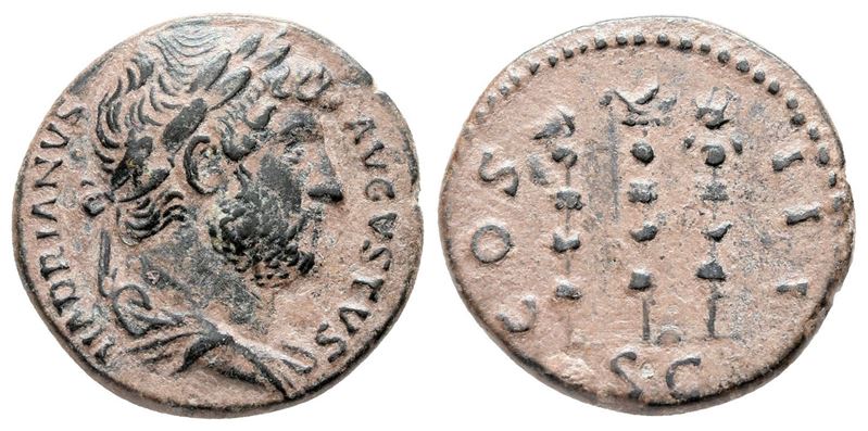 Hadrian (117-138). Æ Quadrans (18 MM, 3.32 G).