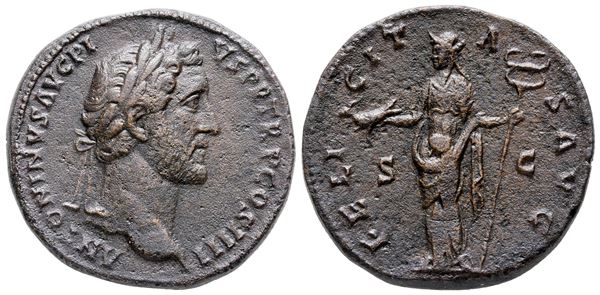 Antoninus Pius (138-161). Æ Sestertius (31 mm, 19.48 g).