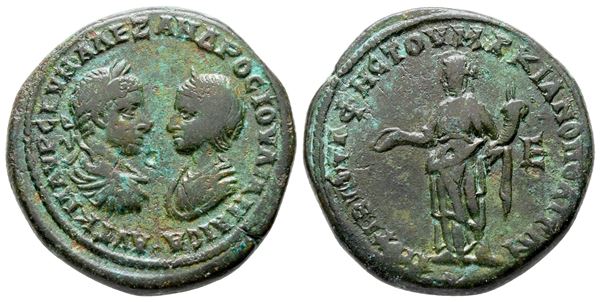 Severus Alexander with Julia Maesa (222-235). Moesia Inferior, Marcianopolis. Æ Pentassarion (28 mm, 14.82 g).