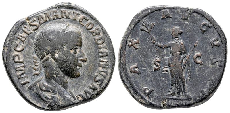 Gordian III (238-244). Æ Sestertius (31 MM, 20.46 G).
