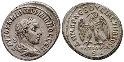 Philip i (244-249). Seleucis And Pieria, Antioch. Ar Tetradrachm (26 MM, 11.72 G).