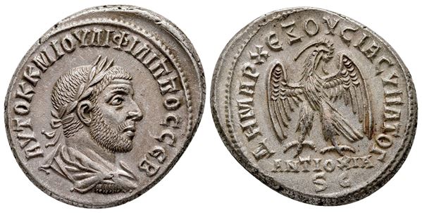 Philip I (244-249). Seleucis and Pieria, Antioch. AR Tetradrachm (26 mm, 11.72 g).