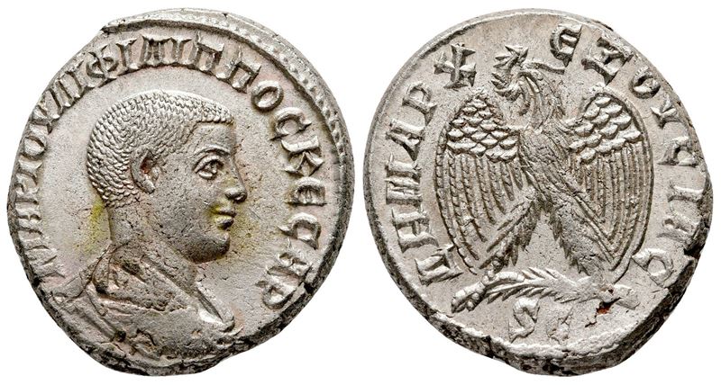 Philip II (caesar, 244-247). Seleucis And Pieria, Antioch. Ar Tetradrachm (25 MM, 11.18 G).