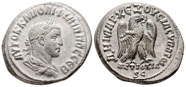 Philip II (247-249). Seleucis and Pieria, Antioch. AR Tetradrachm (25 mm, 13.86 g).
