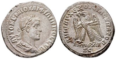 Philip II (247-249). Seleucis And Pieria, Antioch. Ar Tetradrachm (26 MM, 11.02 G).