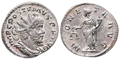 Postumus (260-269). Ar Antoninianus (21 MM, 3.54 G).