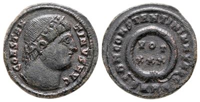 Constantine i (307/310-337). Æ Follis (18 MM, 3.09 G).