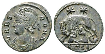 Commemorative Series, 330-354. Æ Follis (18 MM, 2.25 G).