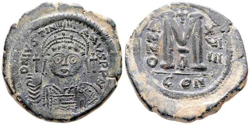 Justinian i (527-565). Æ 40 Nummi (35 MM, 20.60 G).