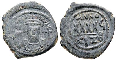 Phocas (602-610). Æ 40 Nummi (30 MM, 11.00 G).