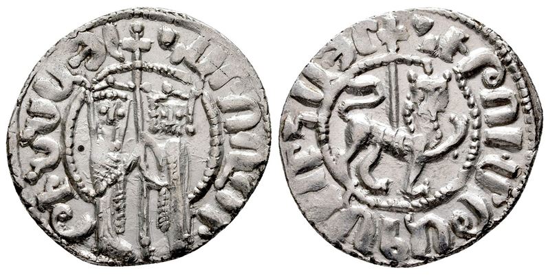 Cilician Armenia, Hetoum i And Zabel (1226-1270). Ar Tram (22 MM, 2.85 G).