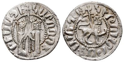 Cilician Armenia, Hetoum i And Zabel (1226-1270). Ar Tram (22 MM, 2.99 G).