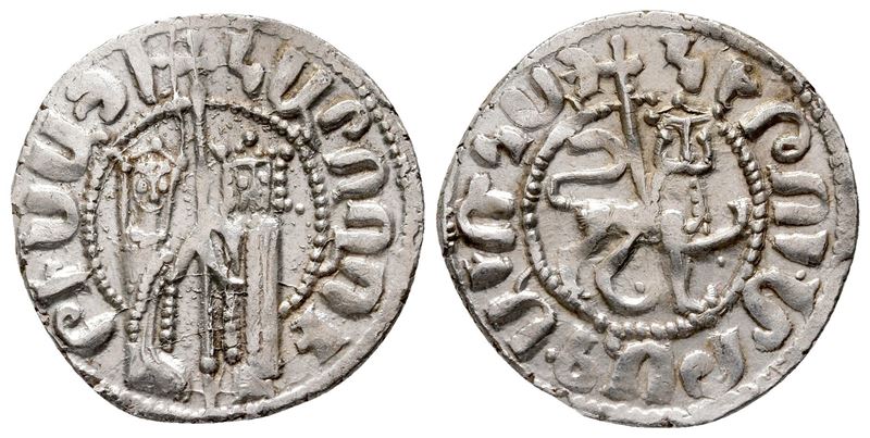 Cilician Armenia, Hetoum i And Zabel (1226-1270). Ar Tram (22 MM, 2.99 G).
