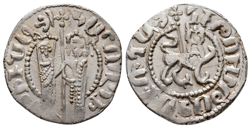 Cilician Armenia, Hetoum i And Zabel (1226-1270). Ar Tram (21 MM, 2.84 G).