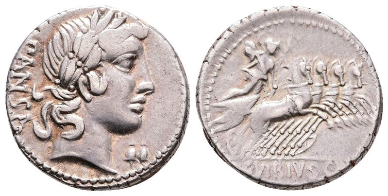 C. Vibius C.f. Pansa, Rome 90 Bc. Ar Denarius (19mm, 3.95g)